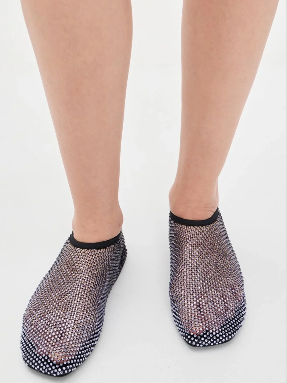 BNWT Christopher Esber Crystal Mesh Flats 38